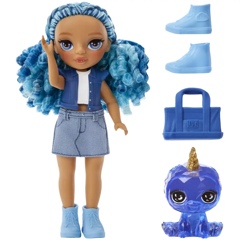 Rainbow High: Sapphire kistesó baba kiegészítőkkel kép 2