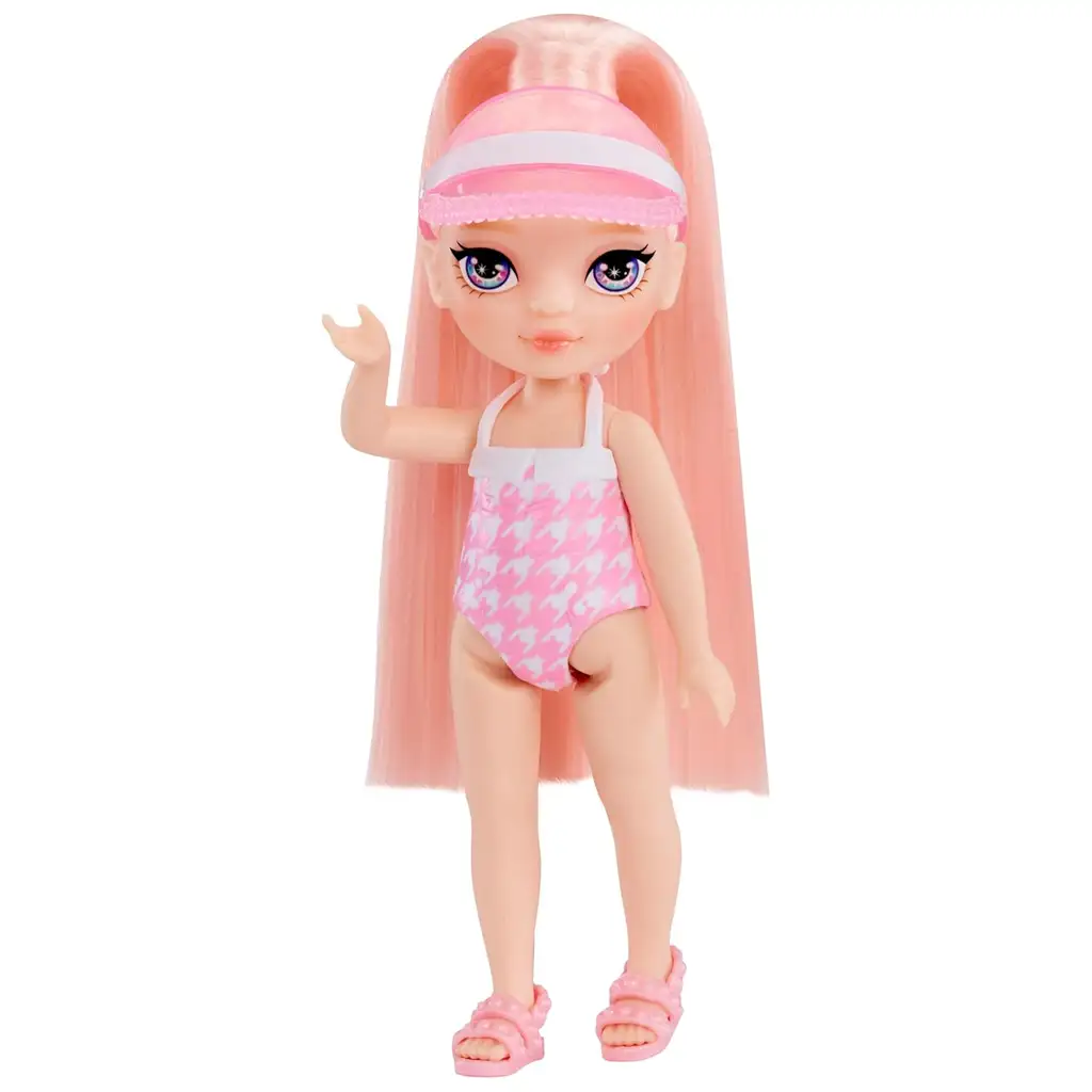 Rainbow High: Medencés parti játékszett Blush Parker babával kép 3