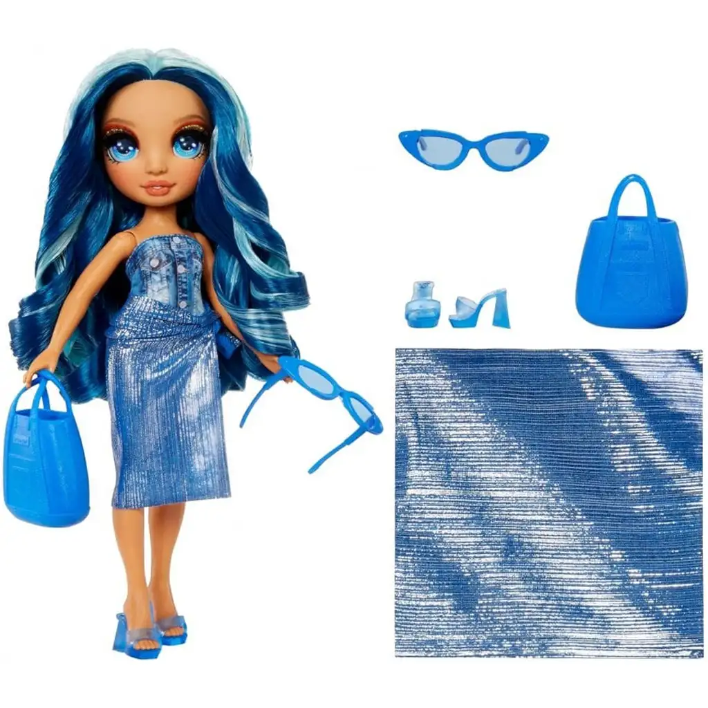 Rainbow High: Vízparti divat öltöztethető strandoló Skyler divat baba kép 3