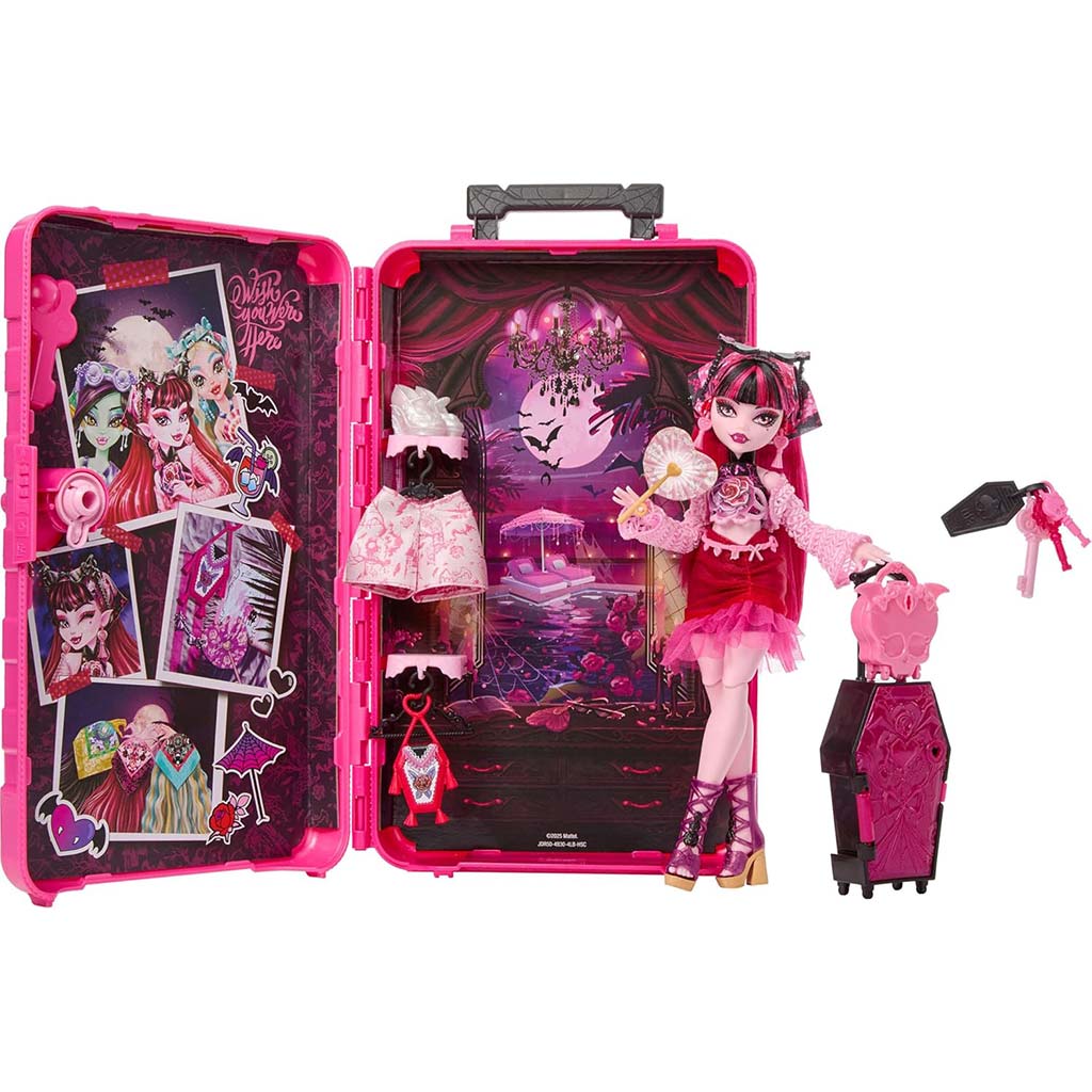Monster High Szörnyen Jóbarátok titkai: Rémes utazás Draculaura baba - Mattel kép 4
