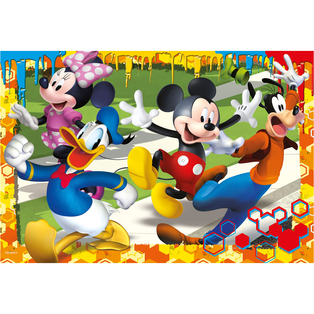 Mickey egér 2 az 1-ben 250db-os puzzle és színező 50x35cm - Lisciani kép 2