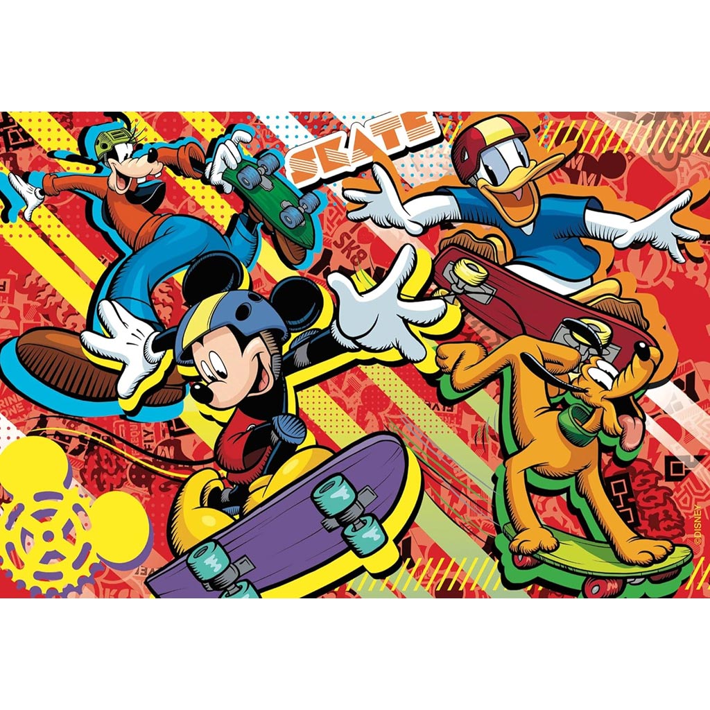Mickey egér 2 az 1-ben 60db-os puzzle és színező 50x35cm - Lisciani kép 2