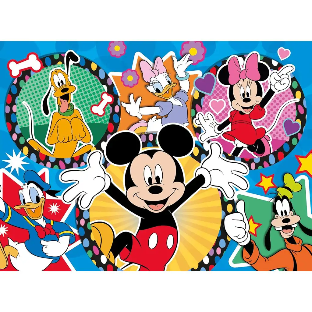 Mickey Egér és barátai 2 az 1-ben 24db-os Eco mini puzzle és színező 35x25cm - Lisciani kép 2