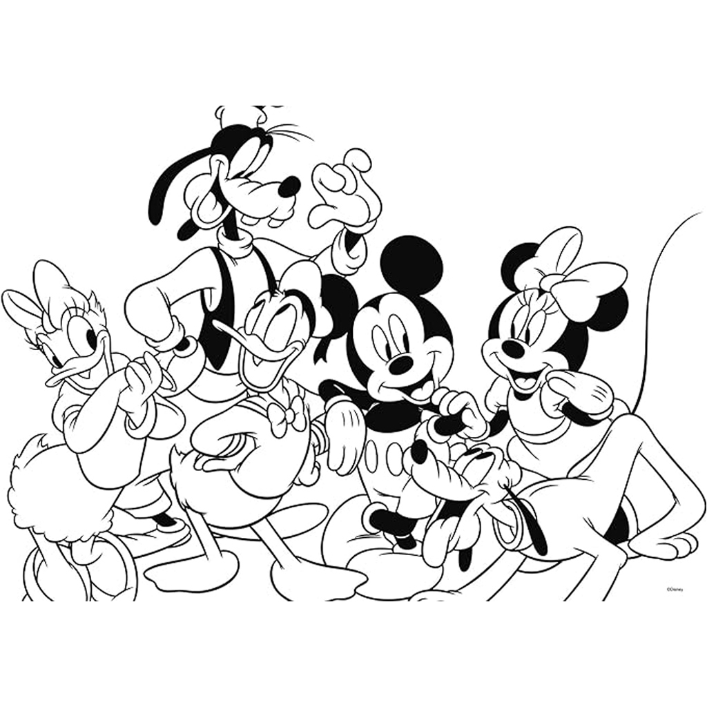 Mickey egér 2 az 1-ben 2x12db-os maxi puzzle és színező - Lisciani kép 4