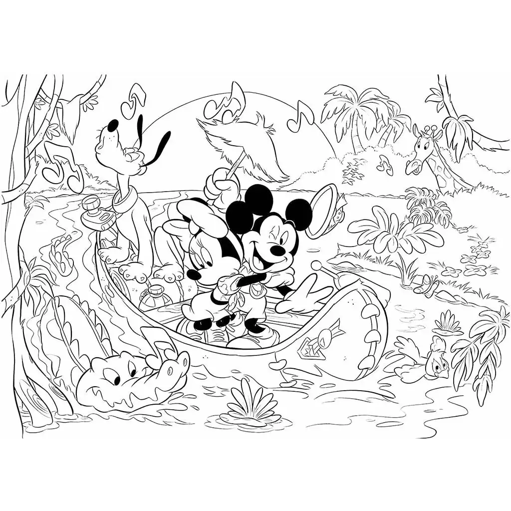 Mickey egér 2 az 1-ben 60db-os maxi puzzle és színező 70x50cm - Lisciani kép 2