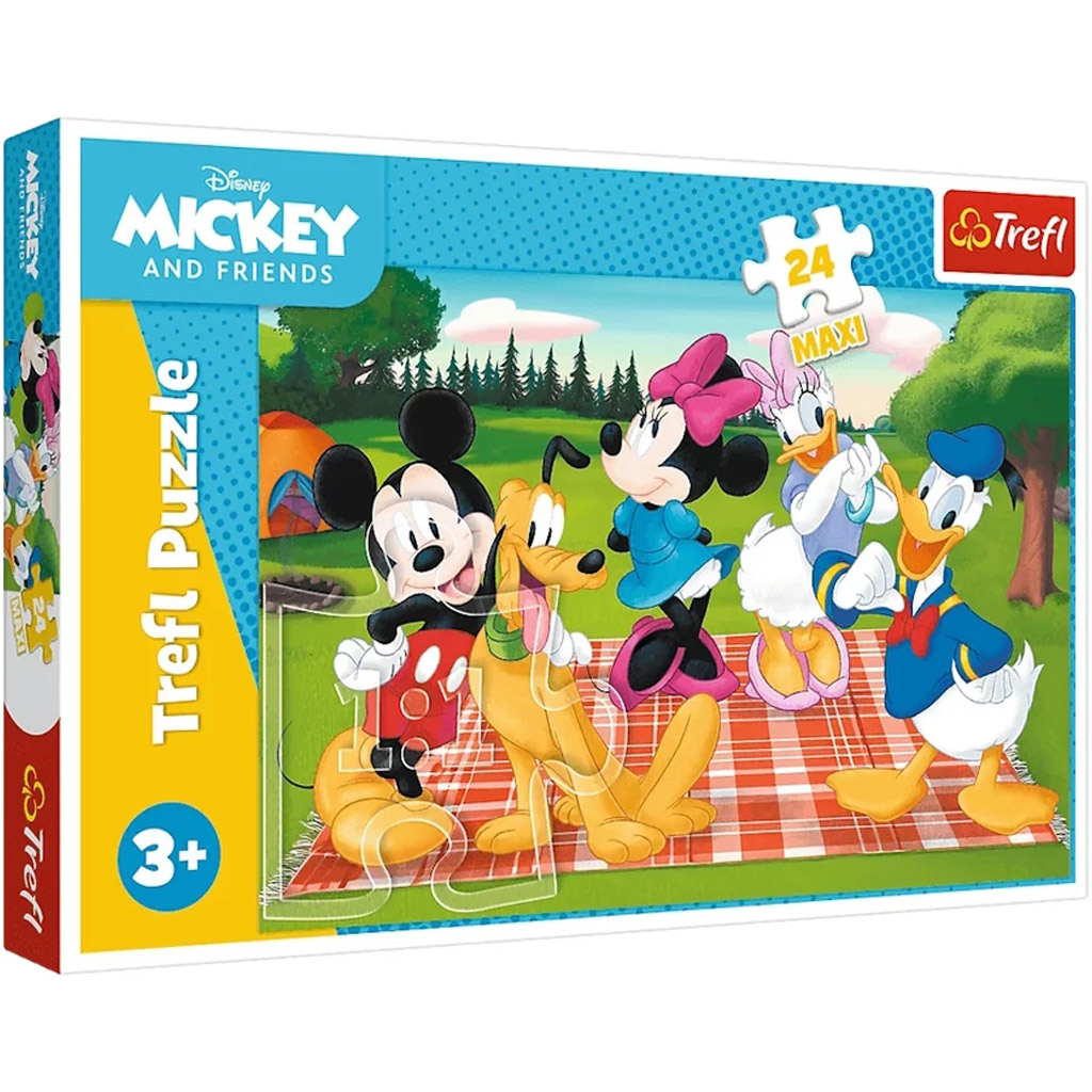 Mickey egér és barátai: Piknik 24 db-os Maxi puzzle - Trefl