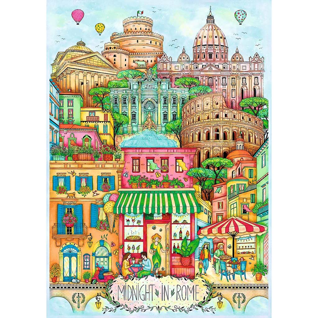 Róma éjfélkor 1000db-os Prémium plus quality puzzle - Trefl kép 2