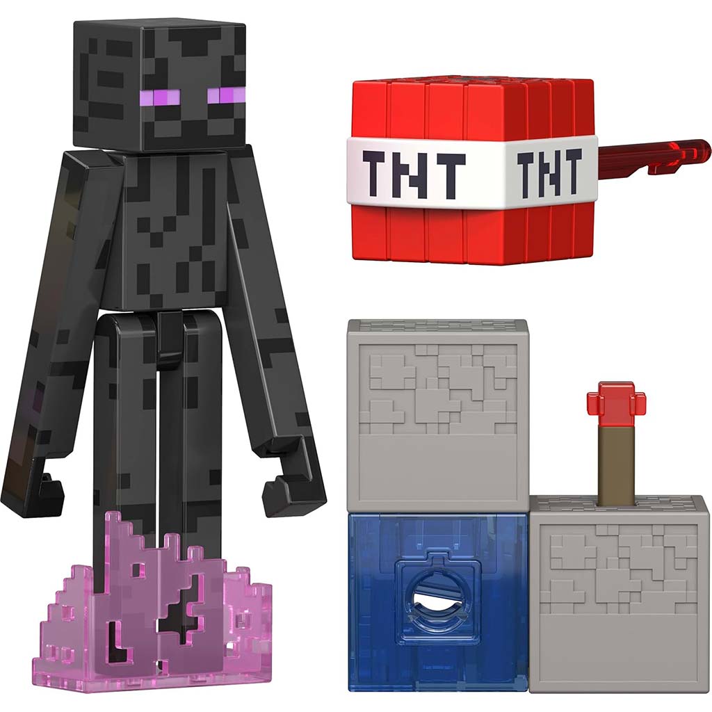 Minecraft: Enderman karakter játékfigura kiegészítőkkel - Mattel kép 2