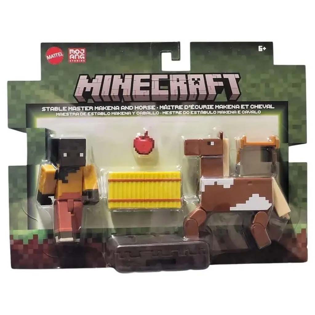 Minecraft: Stable Master Makena és Ló figura szett - Mattel