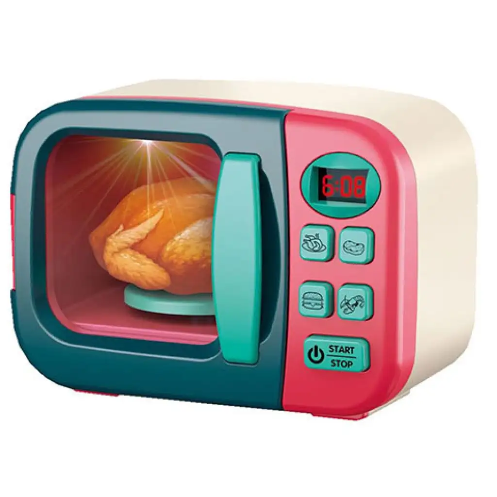 Mini Appliance mikrohullámú sütő játékszett fénnyel kép 2