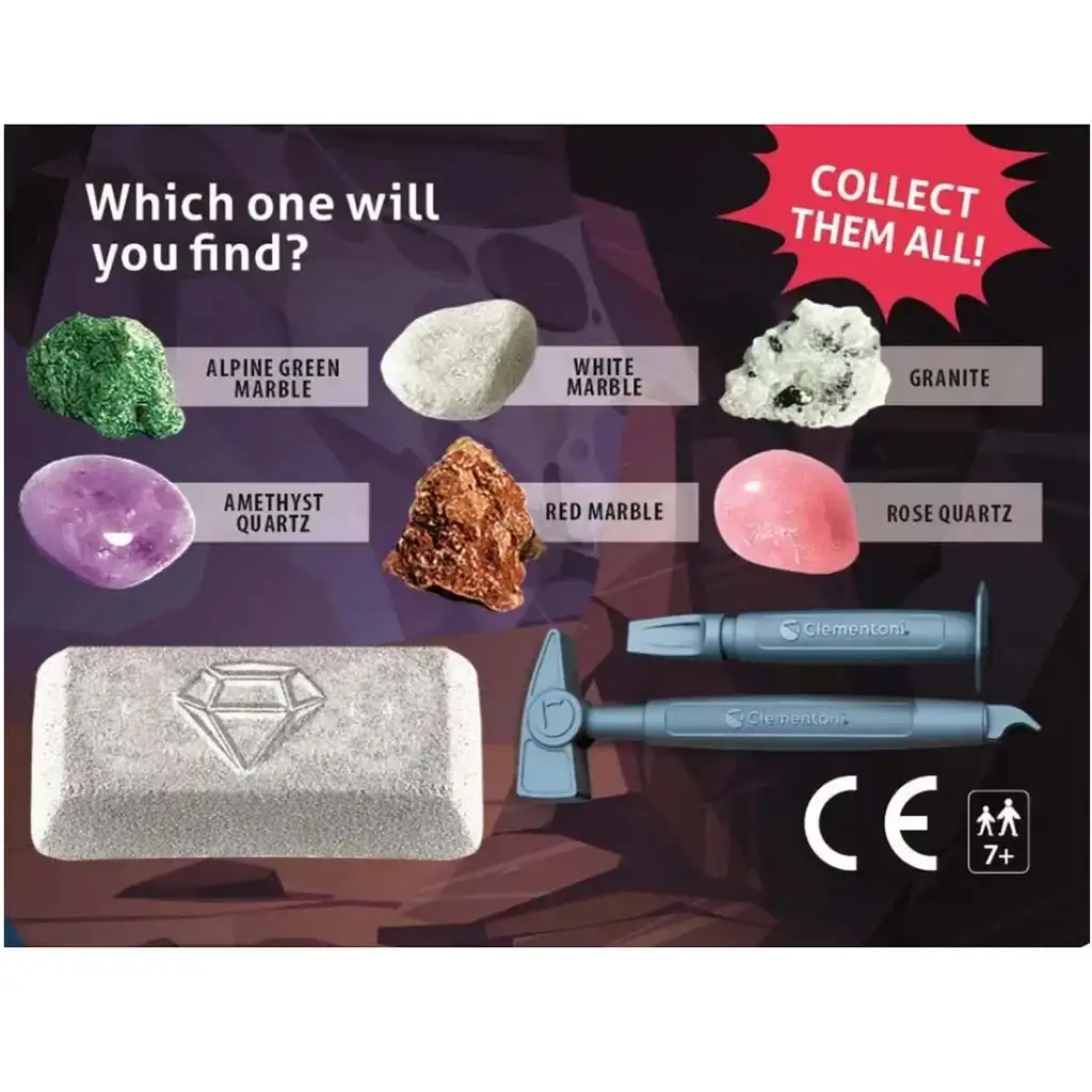 Mini régészeti készlet - Ásványok és drágakövek - Clementoni kép 2
