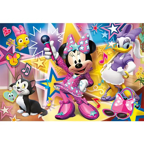 Minnie egér és boldog segítői Supercolor Maxi puzzle 60db-os - Clementoni kép 2