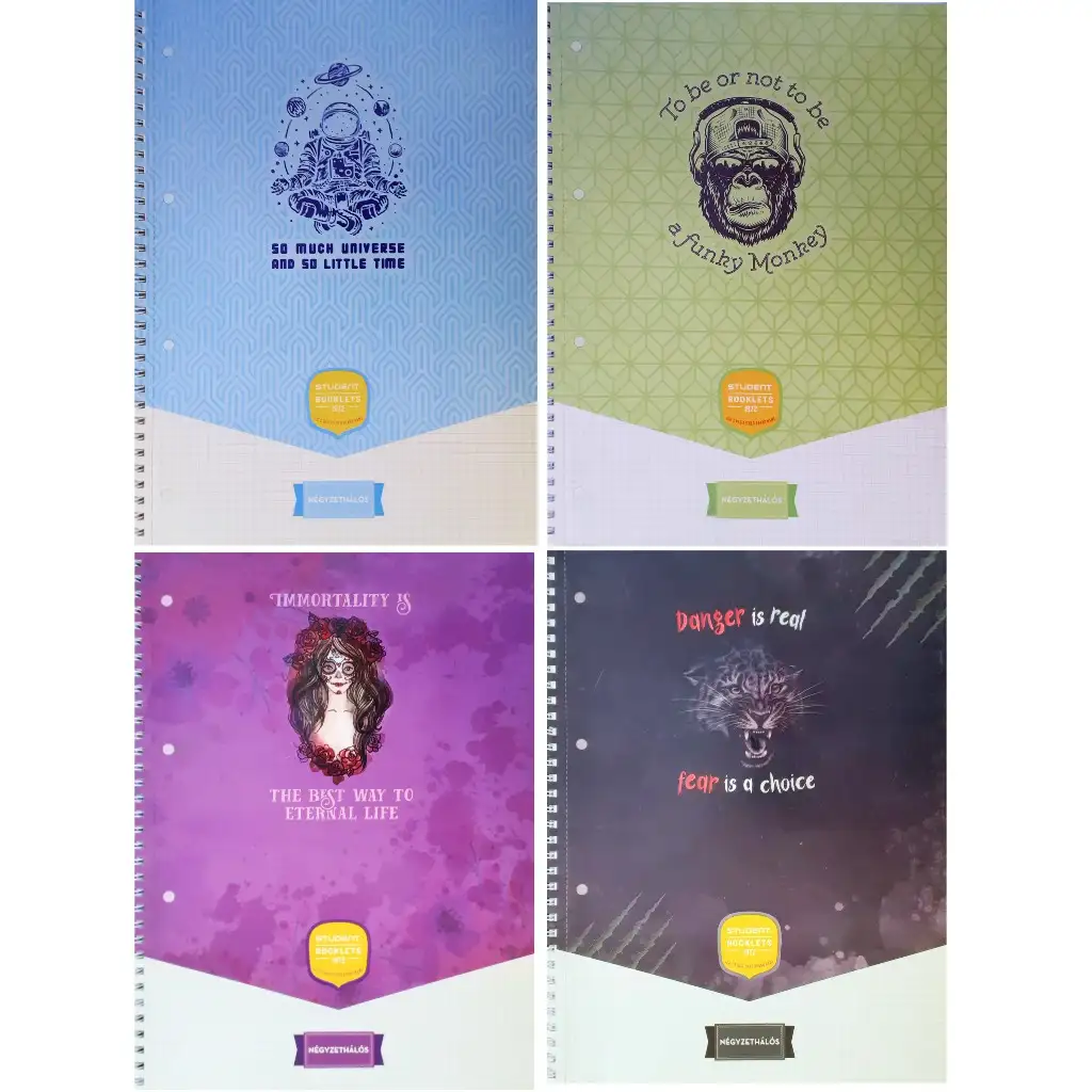 ICO: Student Art kockás spirál füzet A/4 70 lapos