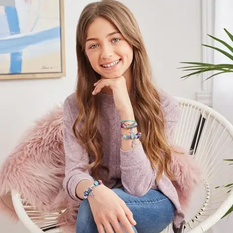 Make it real! Kristály Medál Karkötő készítő szett tiszta kék kép 6