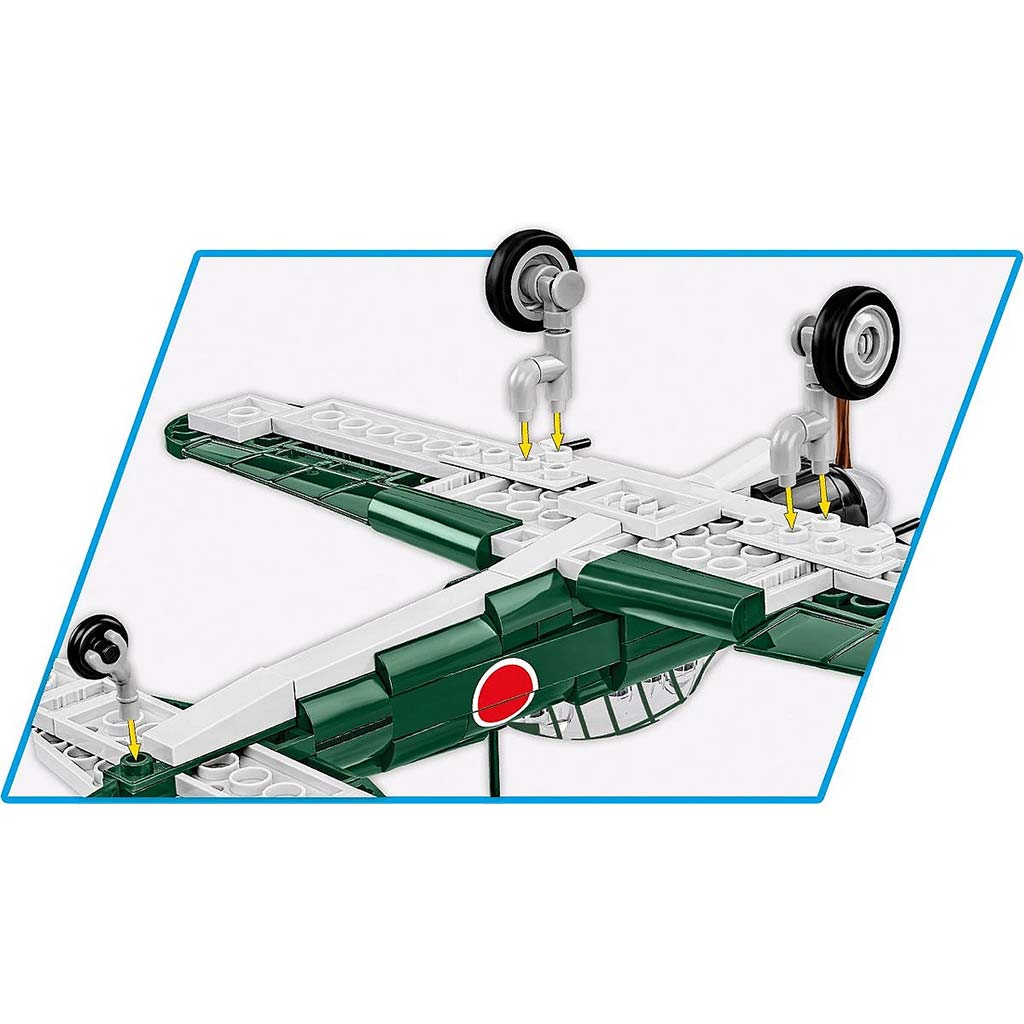 COBI: Mitsubishi A6M2 „Zero” vadászrepülőgép építőjáték (5861) kép 4