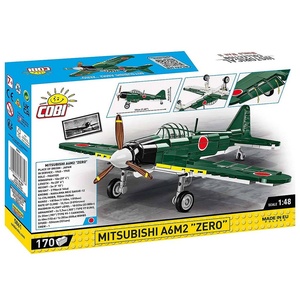 COBI: Mitsubishi A6M2 „Zero” vadászrepülőgép építőjáték (5861) kép 6
