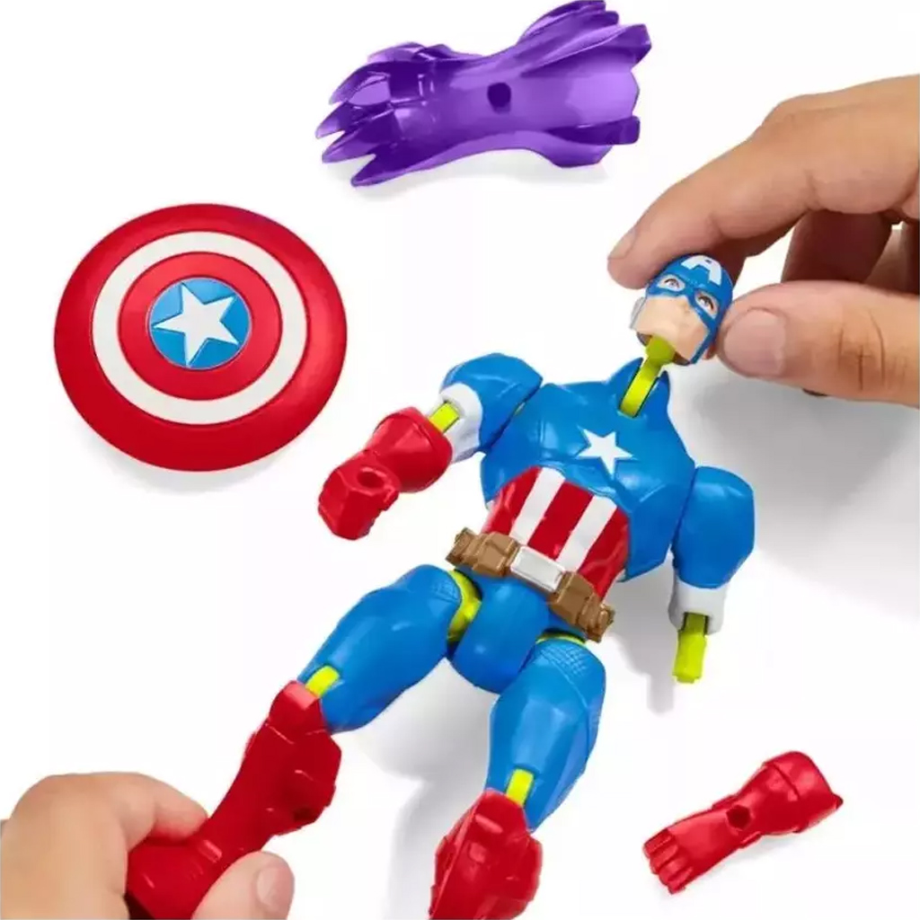 Marvel Mix Mashers: Bosszúállók Amerika kapitány figura kiegészítőkkel - Hasbro kép 3
