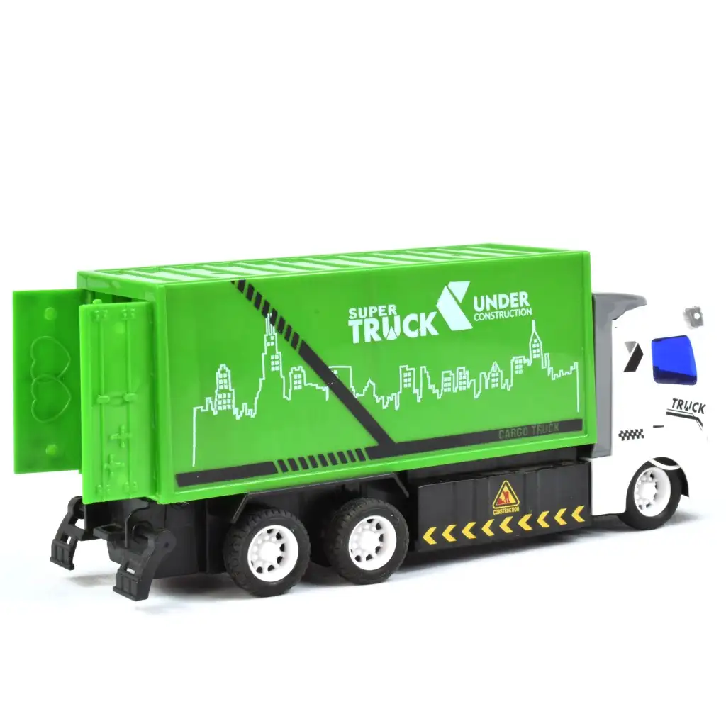 RC Távirányítós hulladékszállító teherautó fénnyel 1/48 27MHz 20cm kép 3