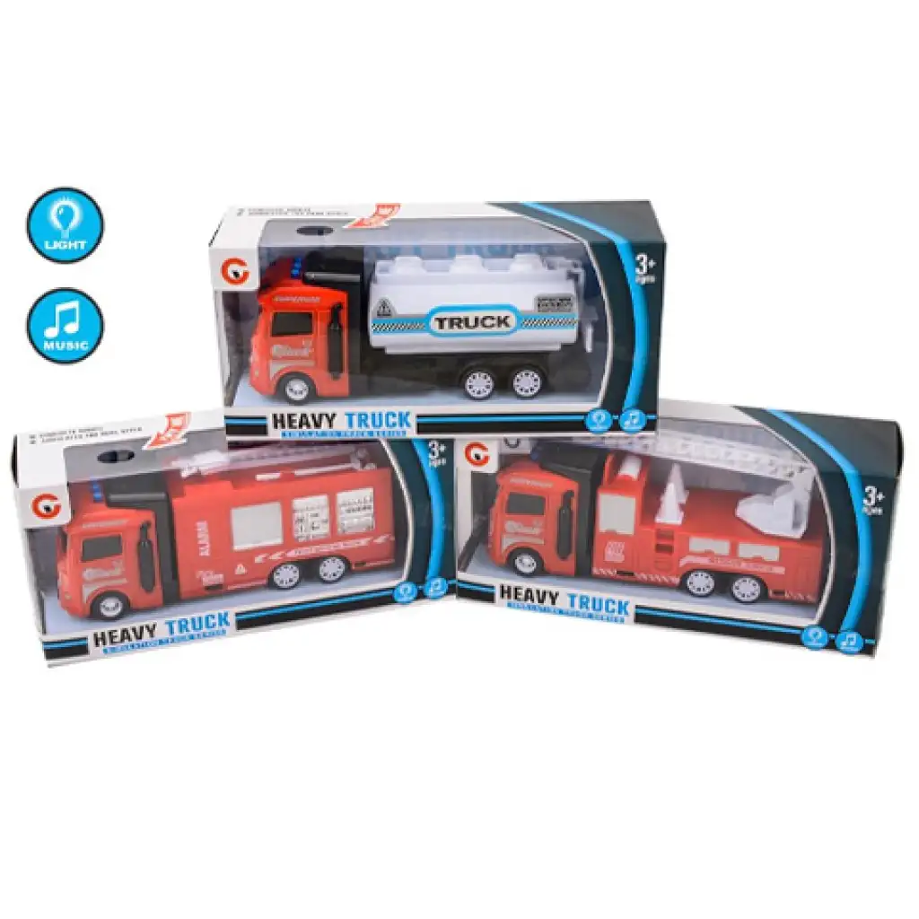 Tűzoltóautó több féle változatban fény és hangeffektekkel