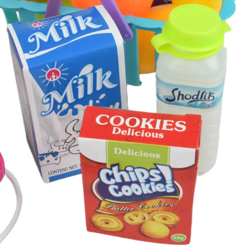 Happy Shopping: Rózsaszín pénztárgép termékekkel, hanggal és kiegészítőkkel 22x10x15cm kép 7