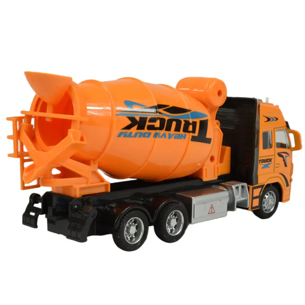 Alloy Car: Lendkerekes betonkeverő teherautó fénnyel és hanggal kétféle változatban 19cm 1db kép 10