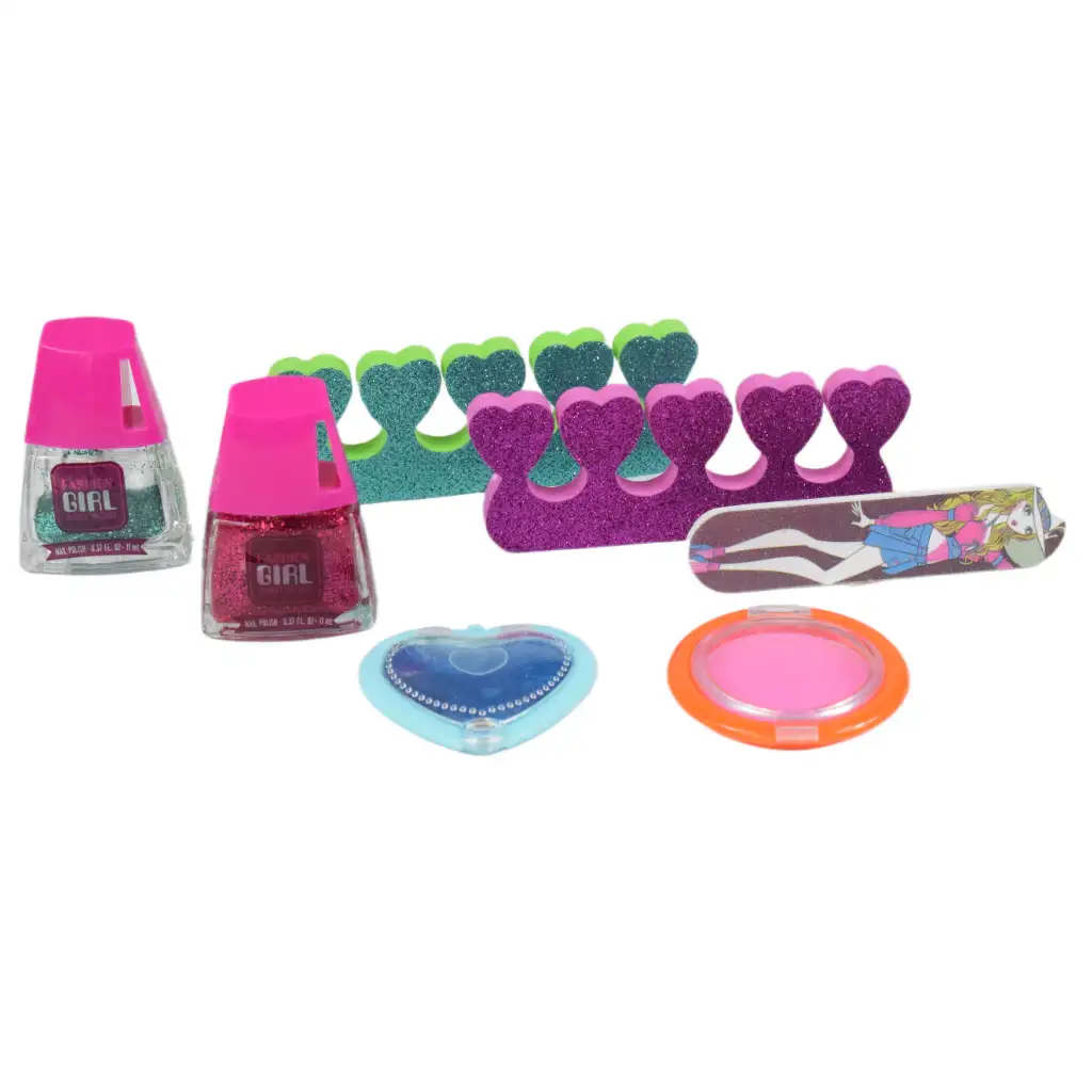 Fashion Girl: Sminkszett hajkrétával, sminkekkel és ujjelválasztó szivaccsal kép 2