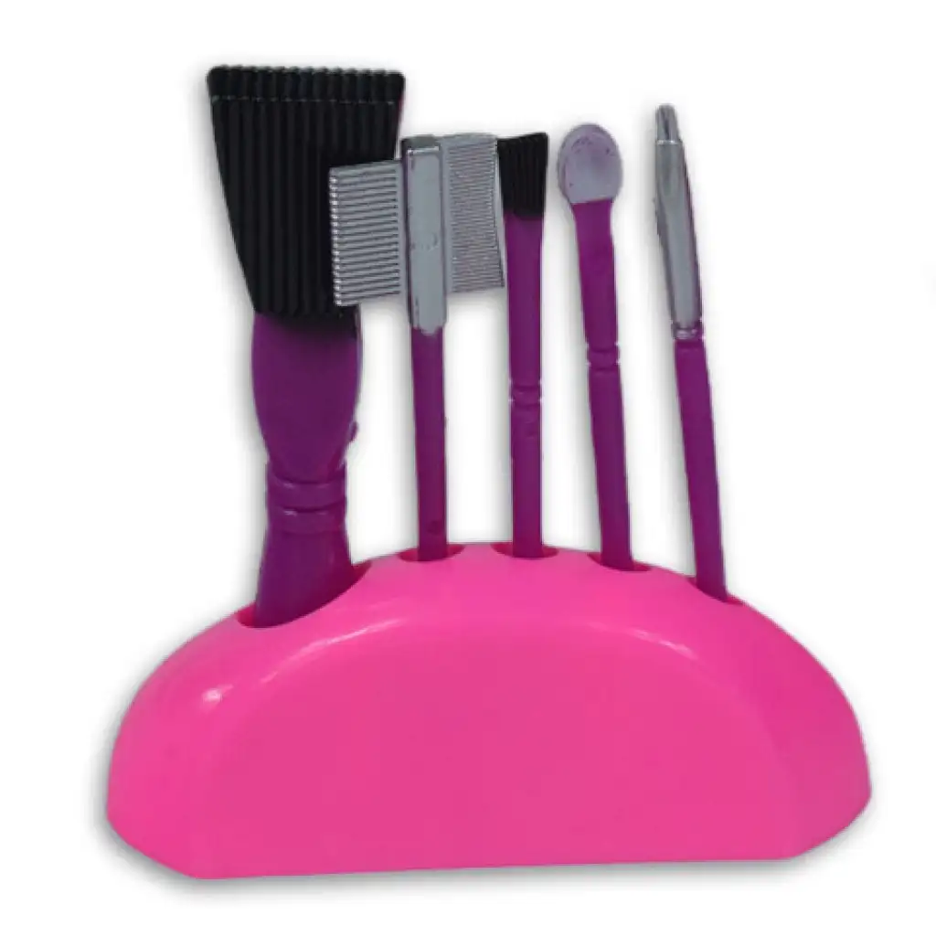 Rózsaszín 7 részes szépség szett sminkecsetekkel, hajszárítóval és kiegészítőkkel kép 4