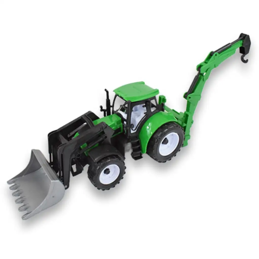 Farmer Truck: Zöld kotrórakodó traktor kétféle változatban 39cm kép 3