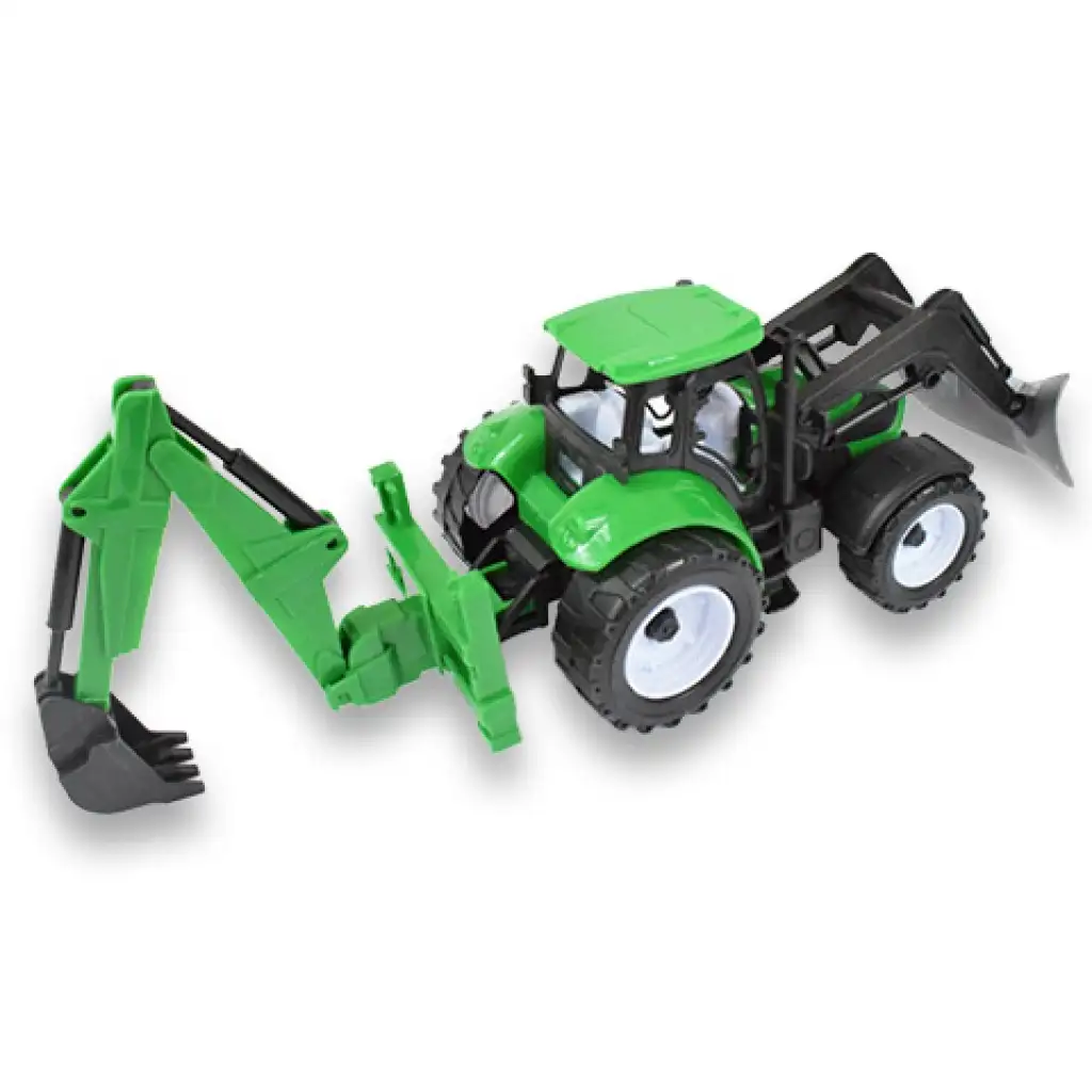 Farmer Truck: Zöld kotrórakodó traktor kétféle változatban 39cm kép 6