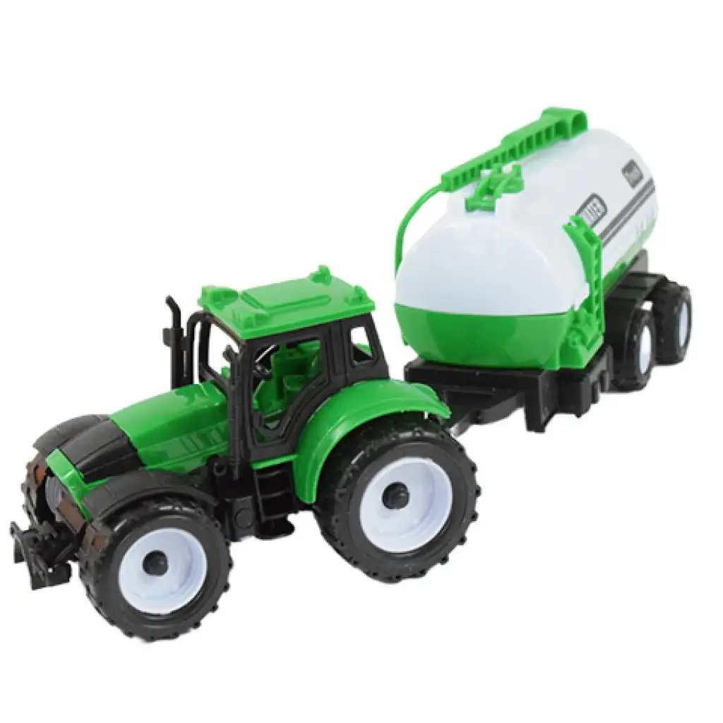 Farmer Truck: Három részes farmer traktor szett utánfutóval 28cm kép 2