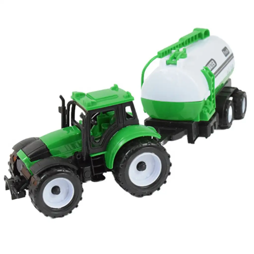 Farmer Truck: Három részes farmer traktor szett utánfutóval 28cm kép 4