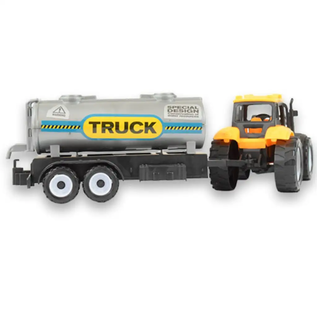 Engineering Truck: 2 részes munkagép szett traktorokkal, tartályos utánfutóval és hordóval kép 4