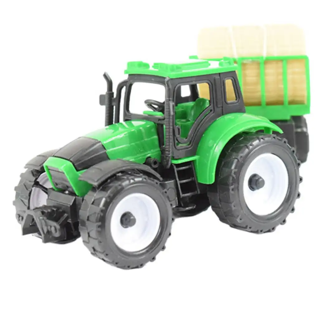 Farmer Truck: Mezőgazdasági traktor szett utánfutókkal 28cm kép 2