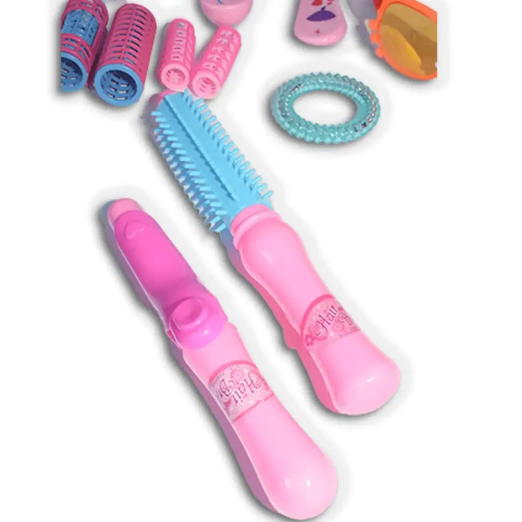 Vouge Girl - Rózsaszín 12 részes szépség szett hajcsavaróval, napszemüveggel és kiegészítőkkel kép 3