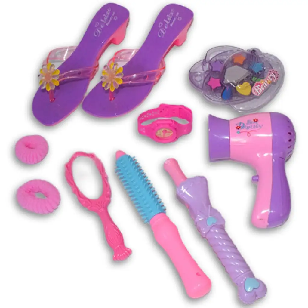 Rózsaszín 9 részes szépség szett cipővel, órával és kiegészítőkkel kép 5