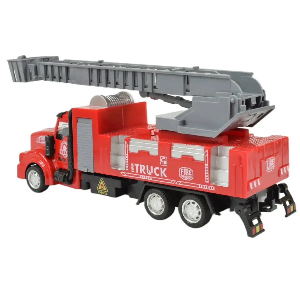 Fire Rescue: Lendkerekes tűzoltósági létrás kamion 22cm kép 2