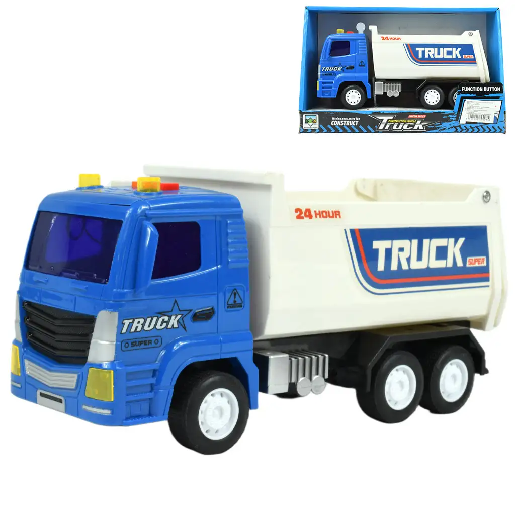 Super Truck: Lendkerekes kék teherautó 23cm kép 1