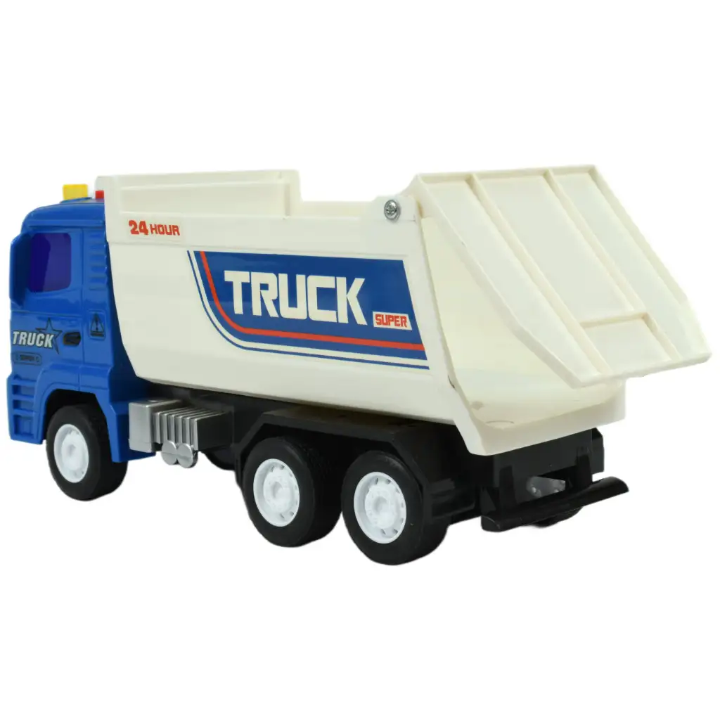 Super Truck: Lendkerekes kék teherautó 23cm kép 3