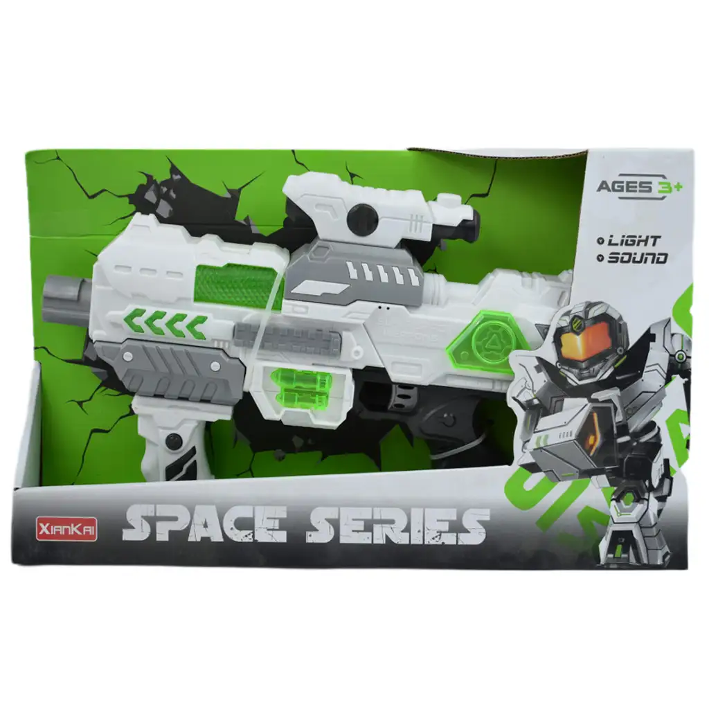 Space Series: Űrfegyver fénnyel és hanggal, támasztékkal és célzóval 40cm kép 4
