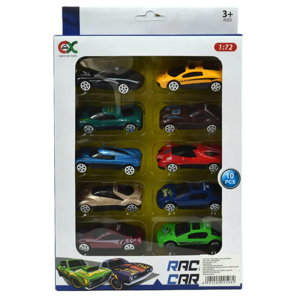 Racing Car: 10 db-os versenyautó szett 6cm 1/72 kép 5