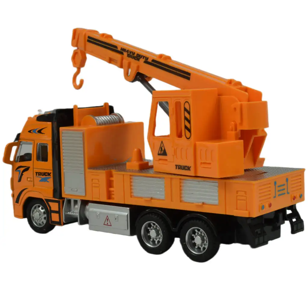 Alloy Car: Lendkerekes csörlődarus teherautó 20cm kép 2