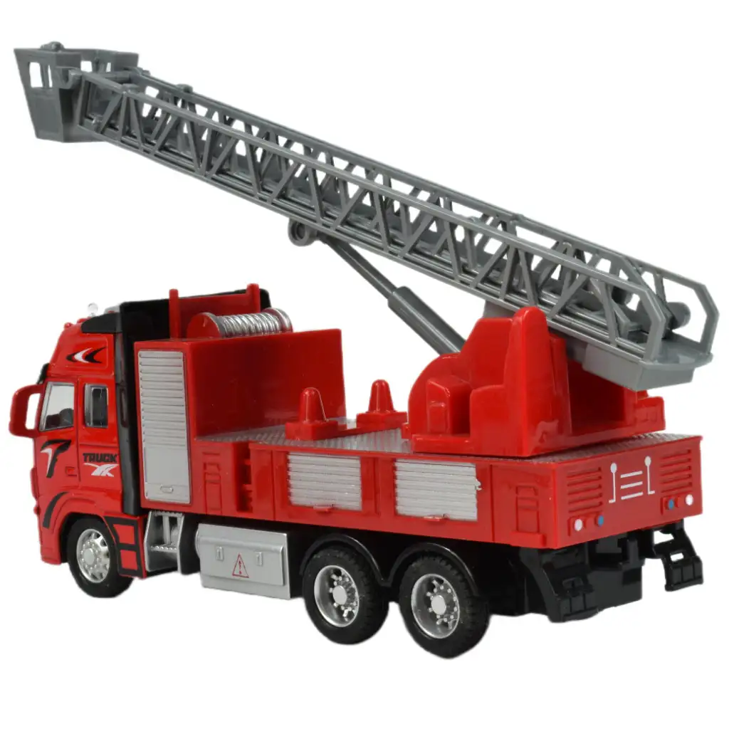 Fire Rescue: Lendkerekes létrás tűzoltóautó fénnyel és hanggal 19cm kép 3