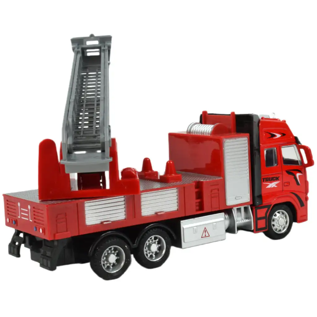 Fire Rescue: Lendkerekes létrás tűzoltóautó fénnyel és hanggal 19cm kép 4