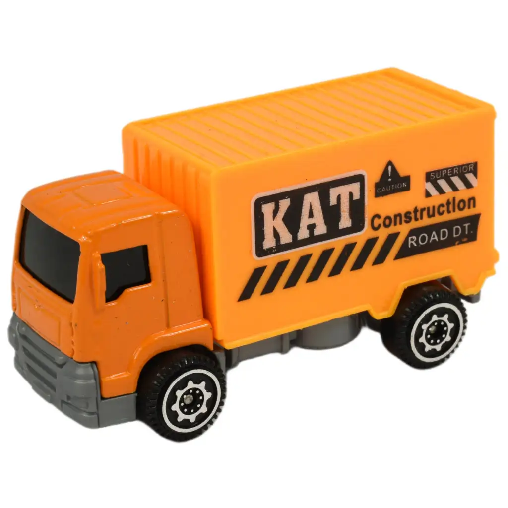 Alloy Car: 6db-os építőipari teherautó szett 8cm kép 3