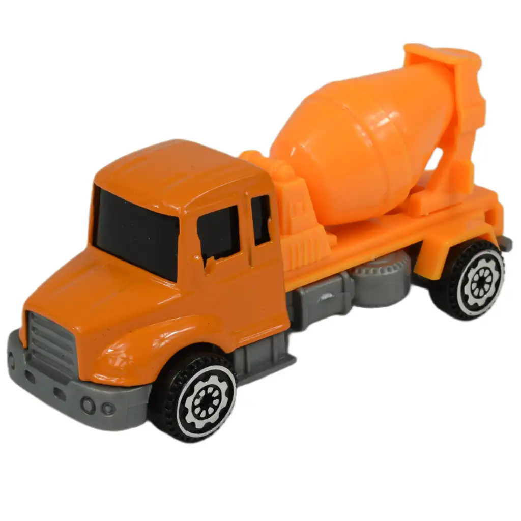 Alloy Car: 6db-os építőipari teherautó szett 8cm kép 6