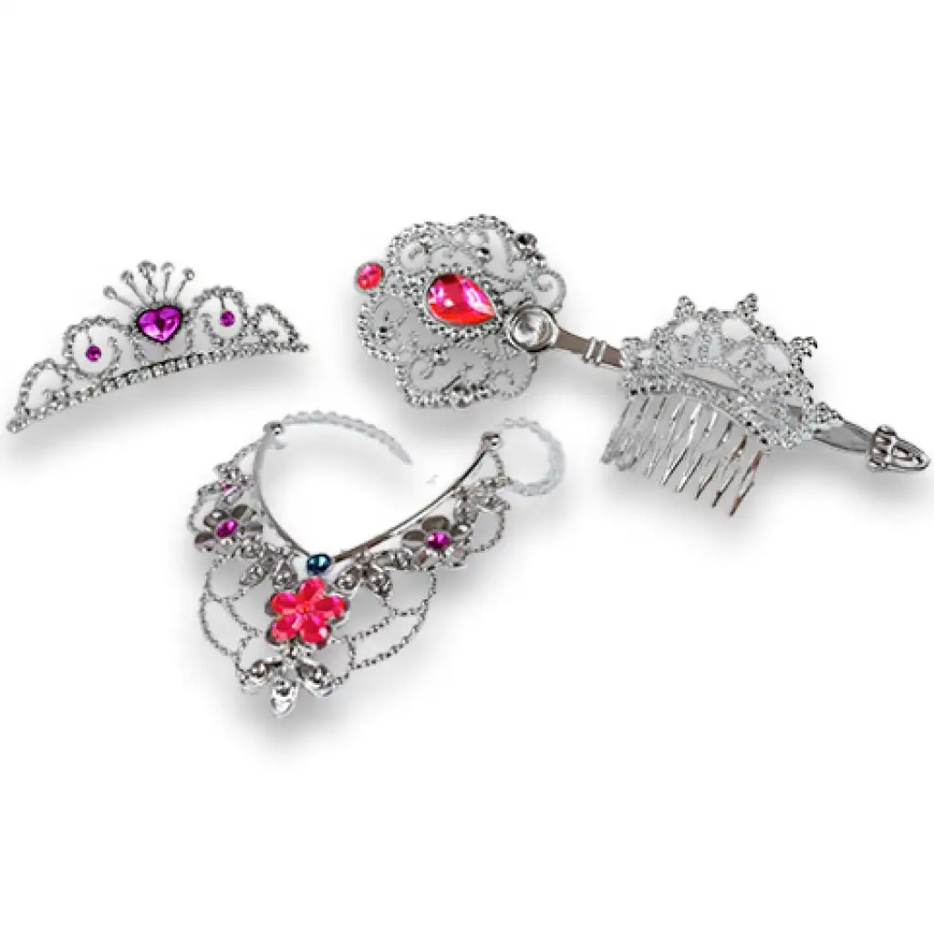 Hercegnős szépségszett tiarával, nyaklánccal és varázspálcával kép 2