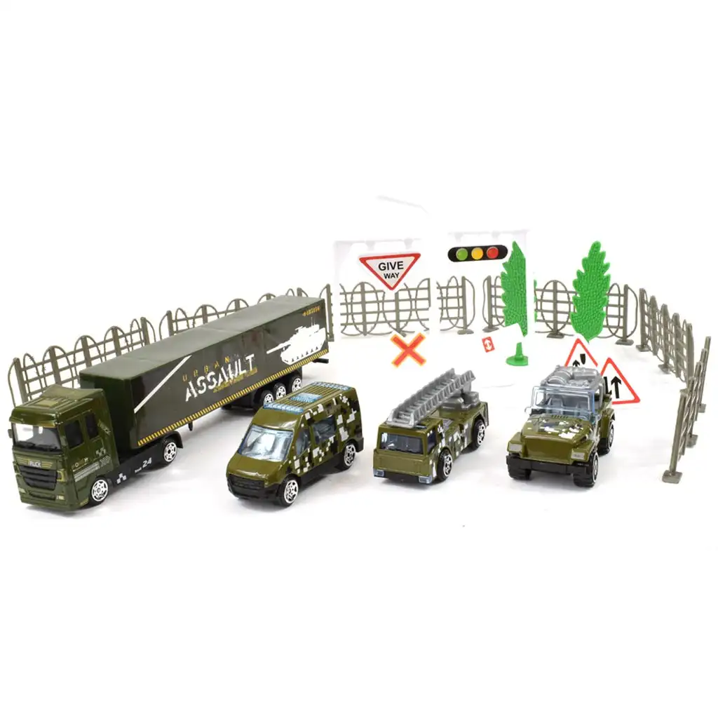 Chariot Die-Cast: Fém katonai járműszett kiegészítőkkel kétféle változatban kép 3