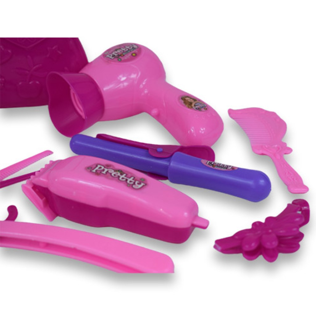 Vouge Girl: 12 részes szépség szett fodrász kellékekkel, telefonnal és fülbevalóval kép 4