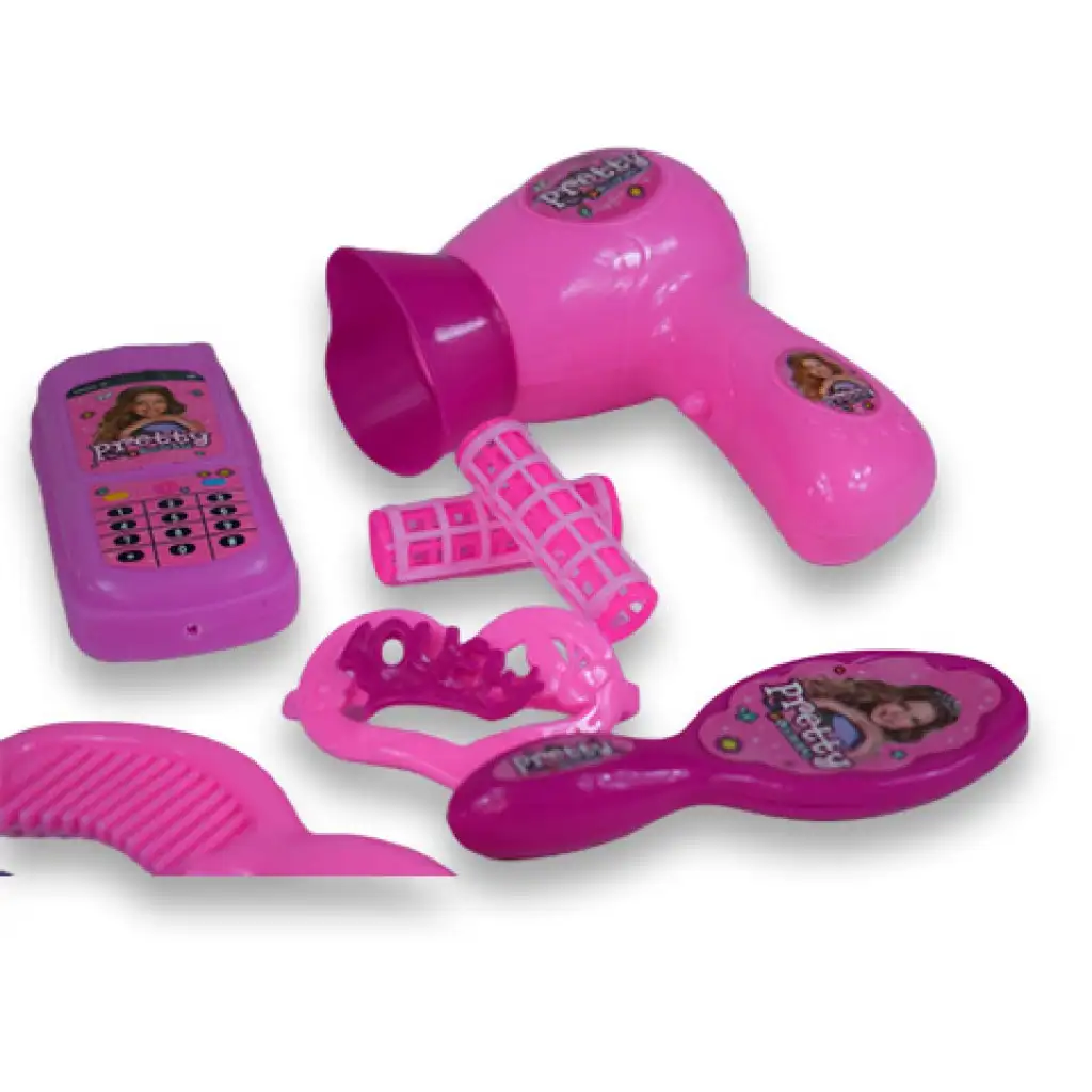 Vouge Girl: 10 részes szépség szett cipővel, telefonnal és fodrász kellékekkel kép 3