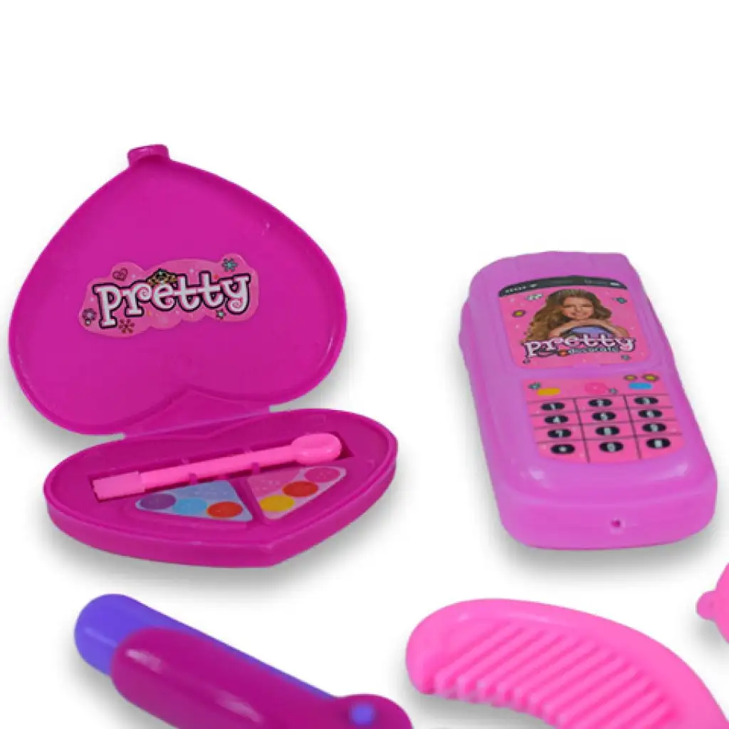 Vouge Girl: 10 részes szépség szett cipővel, telefonnal és fodrász kellékekkel kép 4